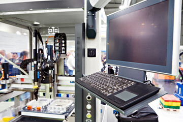 industrial machine automated tightening cell with control panel