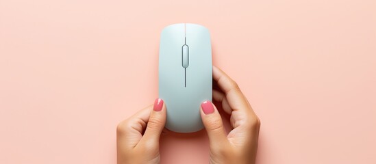 Wireless Computer Mouse Held in Hand