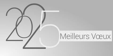 Bonne année - meilleurs vœux 2025 - vecteur pour affiche, bannière, salutation et célébration du nouvel an 2025.