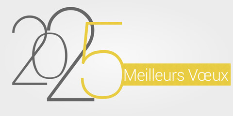 Bonne année - meilleurs vœux 2025 - vecteur pour affiche, bannière, salutation et célébration du nouvel an 2025.