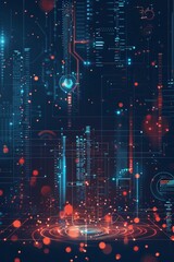 Data analysis design with space for marketing messages.