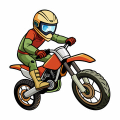 Obraz premium biker on a motorcycle