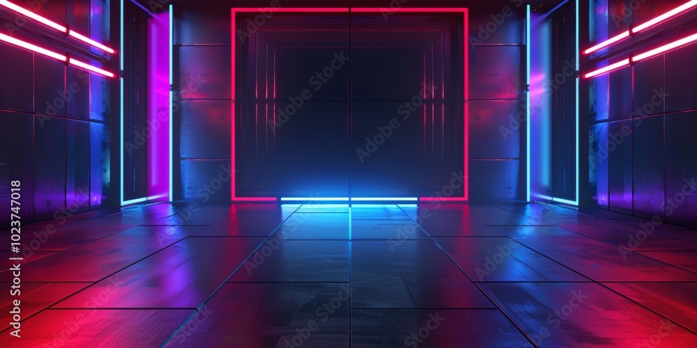 Poster empty background with space for cybersecurity design.