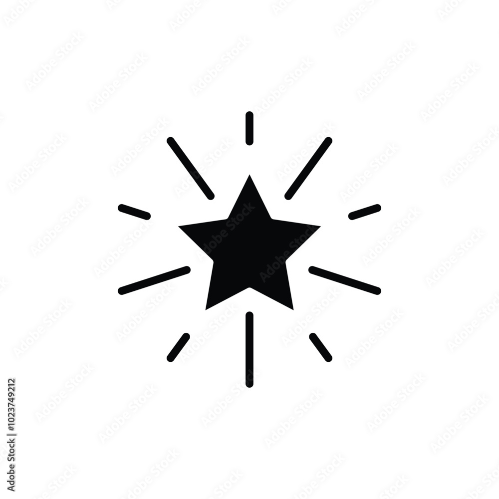 Poster star solid icon vector design good for web or mobile app