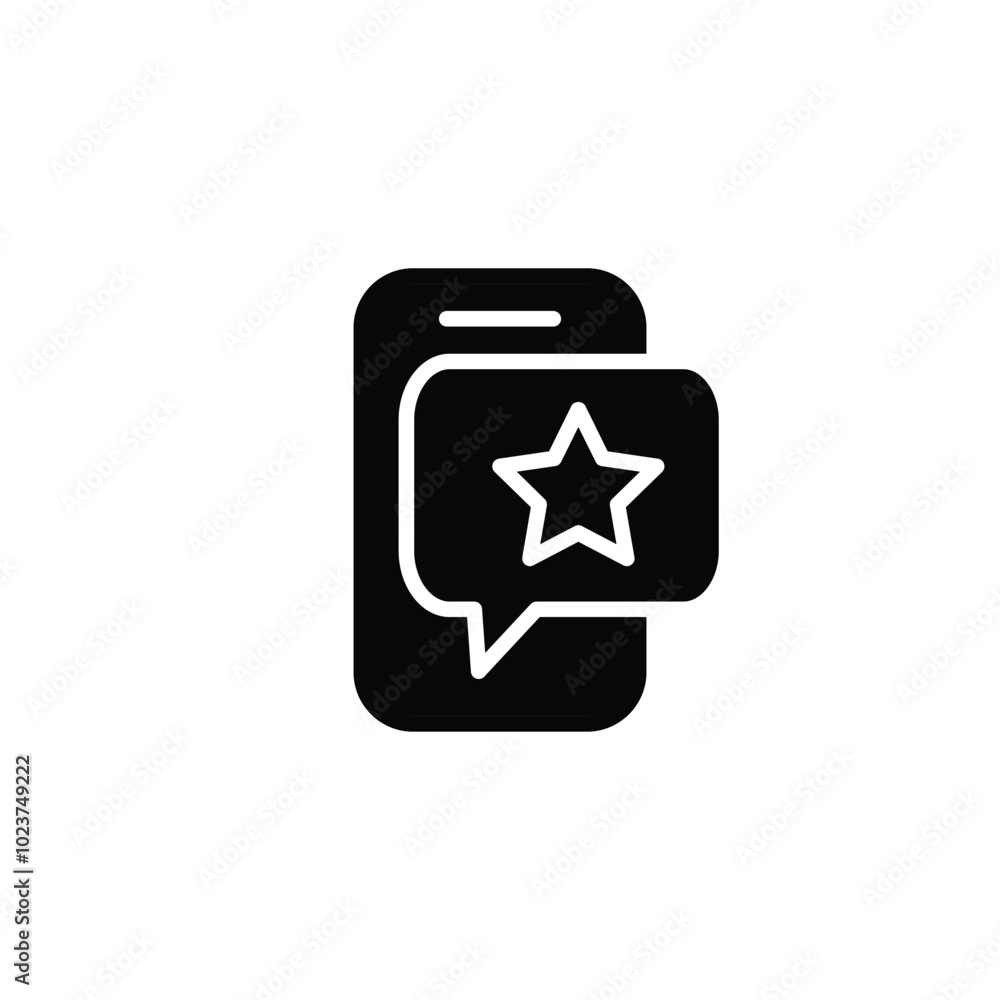 Poster star review solid icon vector design good for web or mobile app