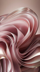 Abstract Background with fluid Layers in Soft Beige and Rose Tones, Generative Ai