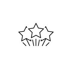 three stars thin outline icon vector design good for web or mobile app
