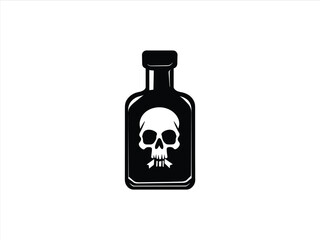 Poison Bottle Silhouettes – Halloween Skull Potion Bottles Collection.