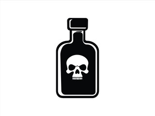 Poison Bottle Silhouettes – Halloween Skull Potion Bottles Collection.