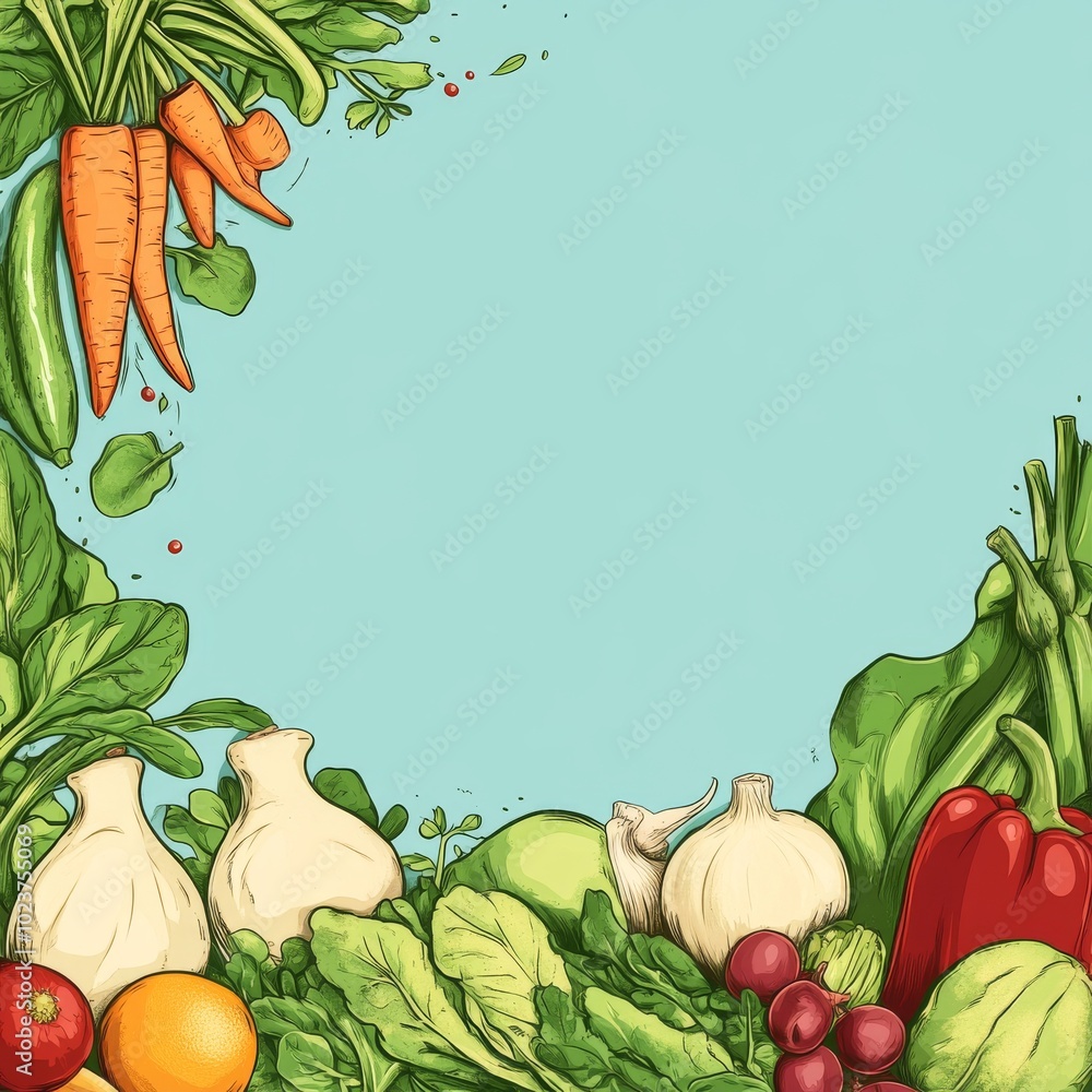 Poster ample copy space for messaging in world vegan day design.