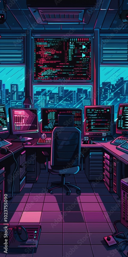 Poster ample room for adding cybersecurity graphics.