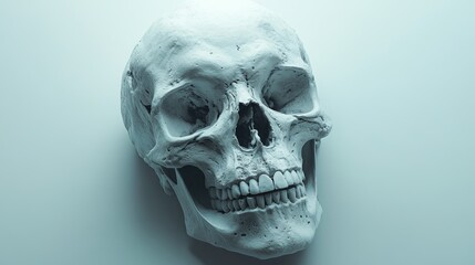 Obraz premium A white skull with a smile on it