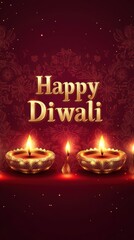 Decorative lamps shine brightly, creating a festive atmosphere for Diwali celebrations