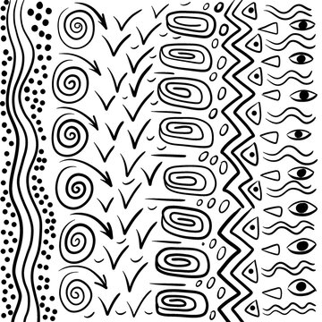 A simple abstract doodle-style background for design and ornament. Digital art