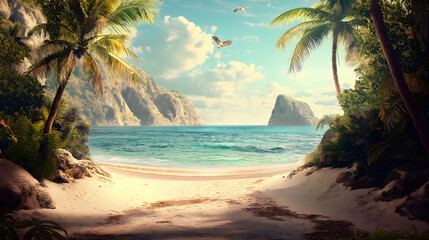 Beautiful beach lagoon 