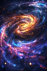 a colorful swirl of light in space