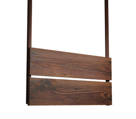 Wooden Sign Isolated on Transparent Background