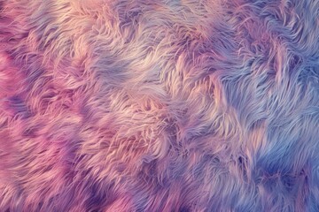 Fototapeta premium Bohemian vintage style carpet with fur texture and pastel colors.