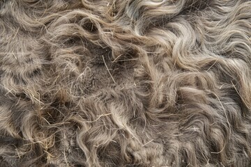 Obraz premium Goat hair on the ground. Goat hair nature ecology farm