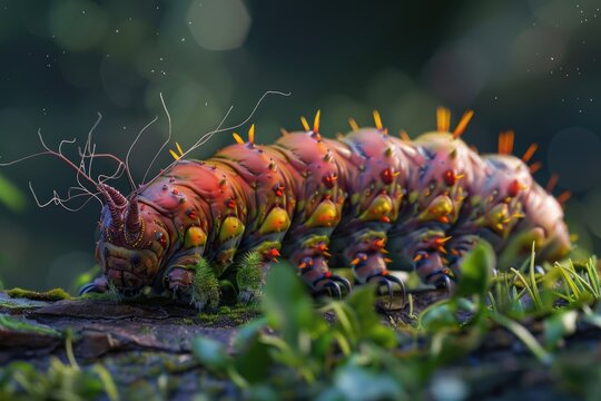 Huge Red Goat Moth Caterpillar Cossus cossus