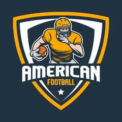 American football logo badges vector. Football logos collection. American football league labels, emblems and design elements
