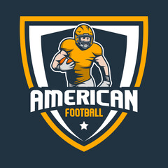 American football logo badges vector. Football logos collection. American football league labels, emblems and design elements