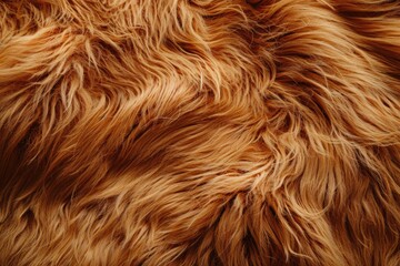 Fototapeta premium Texture of brown short fur. Brown abstract background. Yellow brown artificial fur as merino skin.
