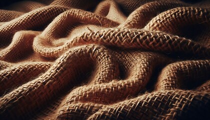 Fototapeta premium rugged, coarse burlap fabric with a tactile feel, ideal for rustic, industrial, or eco-friendly design projects,generative ai
