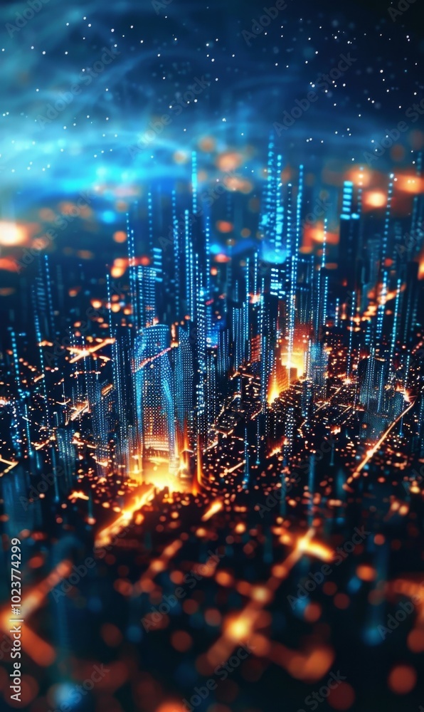 Aufkleber experience the convergence of technology and art through this dynamic visual.