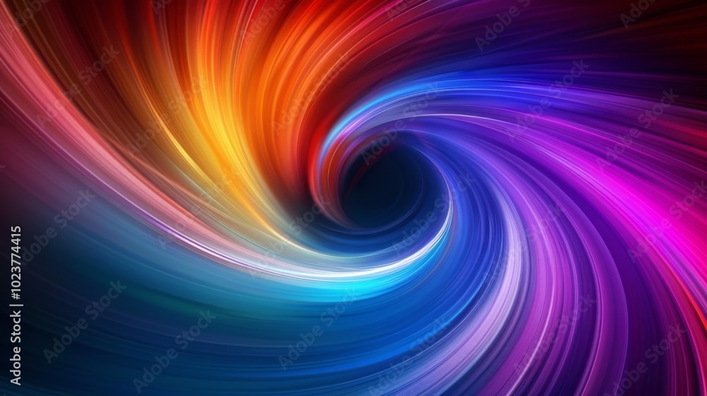 Aufkleber an intriguing fusion of colors and shapes constructs a futuristic digital background.