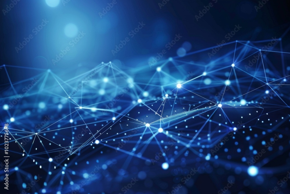 Poster connected particles represent the essence of artificial neurons.