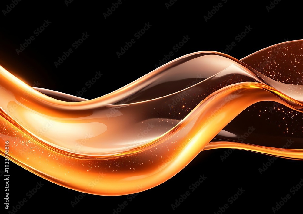 Poster glossy 3d abstract liquid forms with fluid shapes and soft shadows for modern design projects