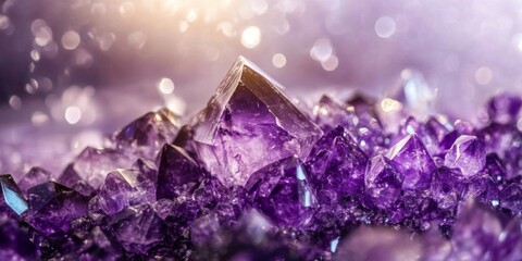 Fototapeta premium Purple crystal background ideal for witchcraft rituals.