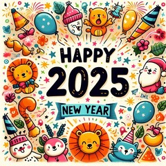 Happy new year 2025 card