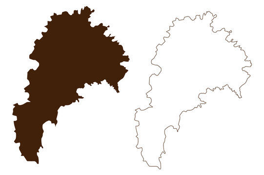 Tahuata island (France, French Republic, Pacific Ocean, Marquesas Islands Archipelago, French Polynesia) map vector illustration, scribble sketch Tahuata map