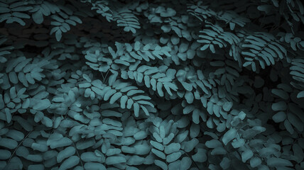 Dense Foliage with Blue-Green Leaves, Generative AI