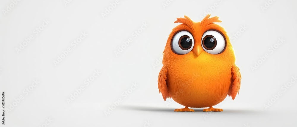 Poster playful 3d character with big eyes in dynamic poses for animation and creative projects