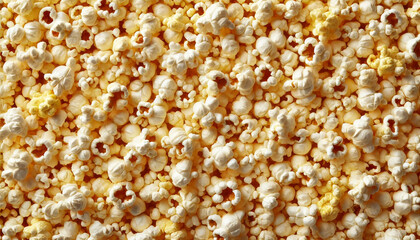 Background of Freshly Popped Popcorn, Generative Ai