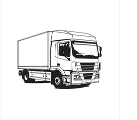 truck isolated on white background, truck, transportation, car, vehicle, transport, cargo, lorry, trailer, heavy, delivery, semi, auto, freight, wheel, toy, road, trucking, industry, big, vector, 