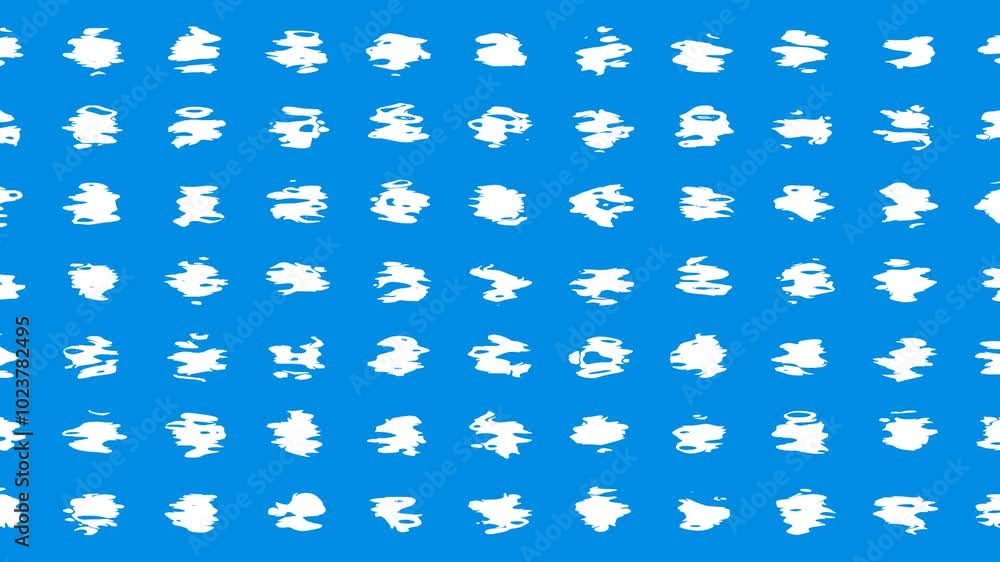Poster abstract blue background with white pattern animation