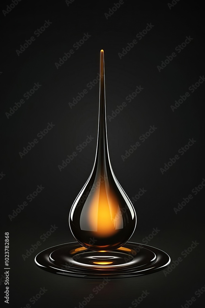 Poster stunning 3d abstract liquid splash with glossy reflections and transparent fluid forms