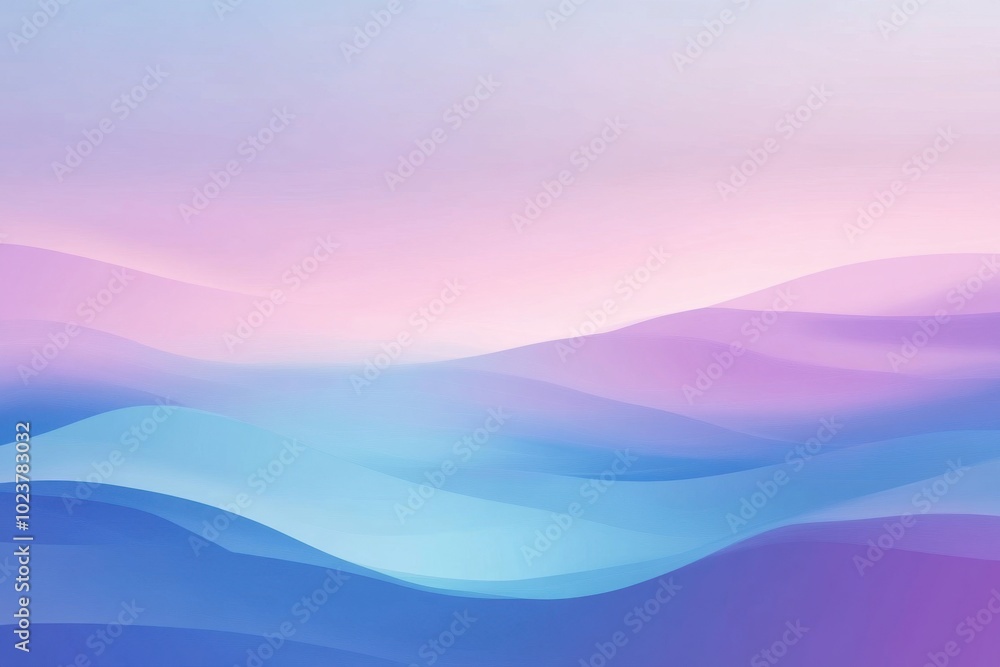 Poster a soft gradient background with shades of blue and purple, creating an elegant atmosphere the gradie