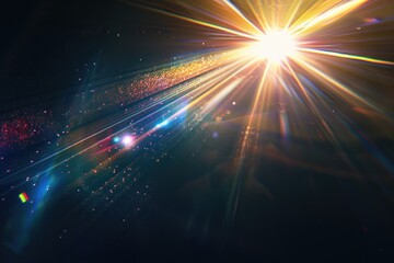 Obraz premium Lens flare effects for high quality images with abstract sun burst.