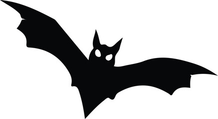 Halloween themed bat silhouette icon