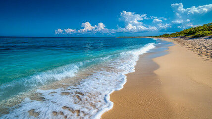 Fototapeta premium Sandy beach front landscape