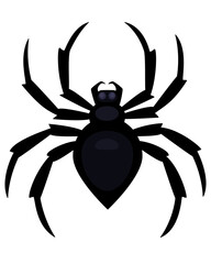 Spider black - vector editable image for logo, pictogram or stencil. Spider, for icon or sign or cutout for Halloween