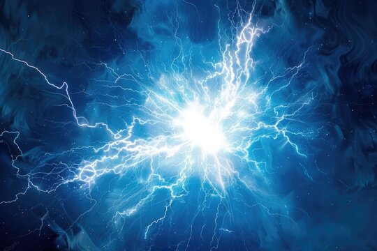 white flash on a blue backgrounds