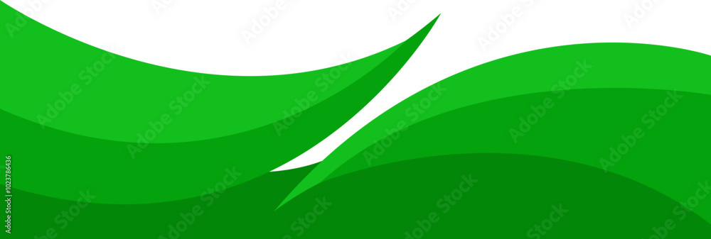 Aufkleber header footer green curve abstract style border frame vector illustration banner background design