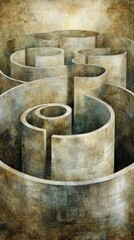Fototapeta premium Navigating the Labyrinth of Financial Independence A Surreal Pathway to Stability