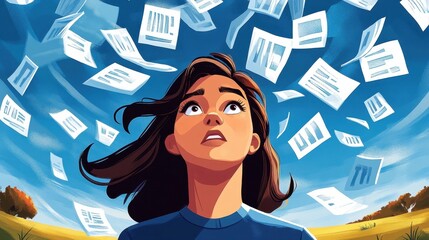 Surreal Visualization of Confident Woman Overcoming Self Doubt Through Positive Affirmations